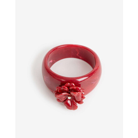 Brazalete Flor Resina Dorado