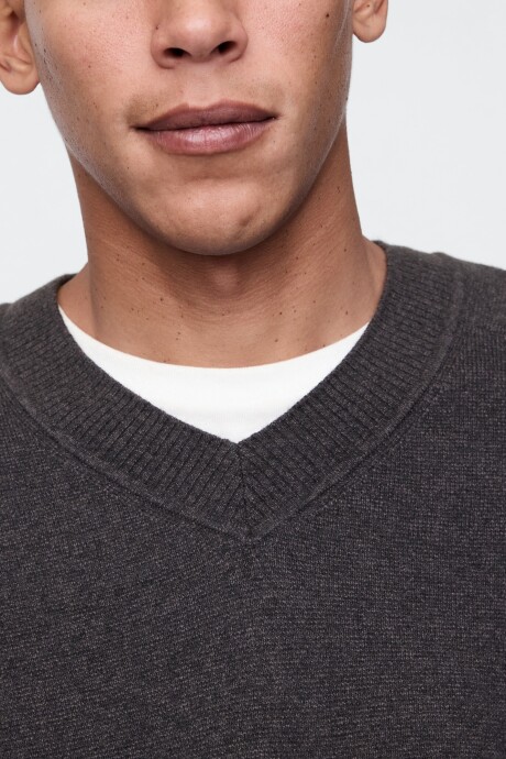 Buzo Cashsoft Cuello V Hombre Ha33789arnd Grey Marl