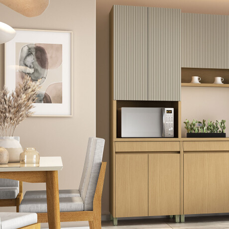 JUEGO COCINA MODULAR ARMARIO MDF SIMONE MENDES BEIGE 70 CM GAMAS DE BEIGE