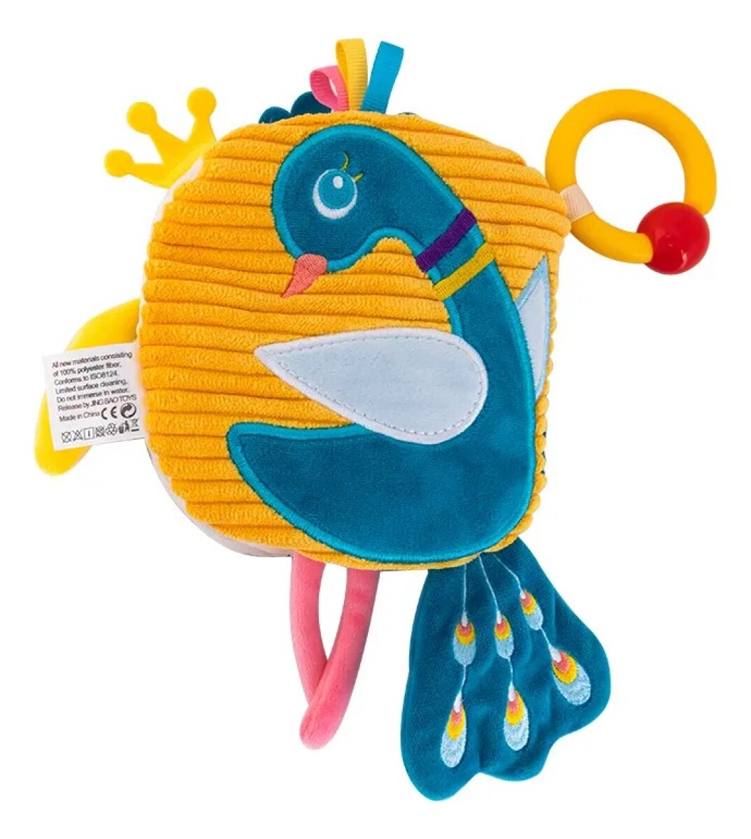 Libro tela textura animales SOFT - ave mostaza 