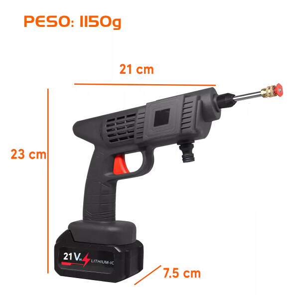 Hidrolavadora Portátil Alta Presión A Batería HIDROLAVADORA PORTATIL LEDSTAR 8106