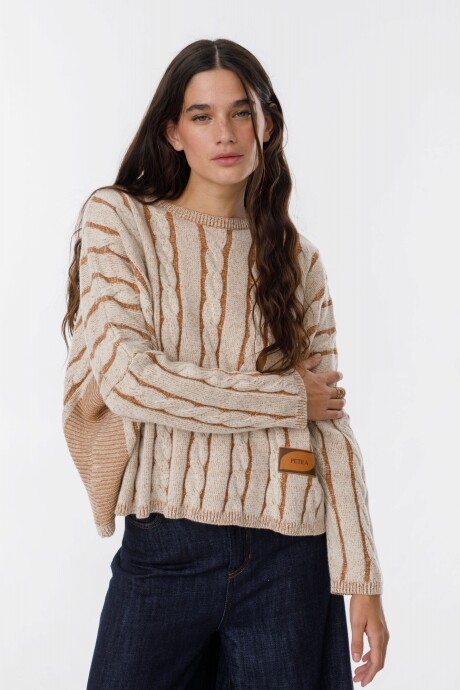 Sweater Oceano Crop Camel