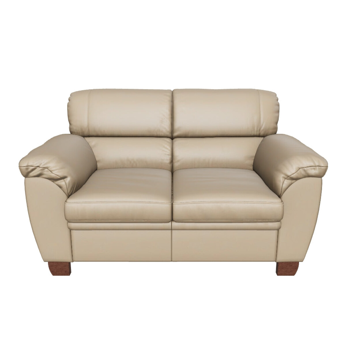 SOFA 2 CUERPOS - MODELO ALIAS - 100 % CUERO - COLOR AVELLANA MATE 