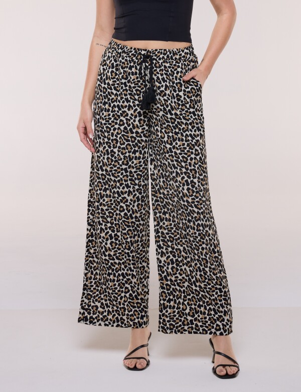Pantalón Animal Print MULTI/BEIGE
