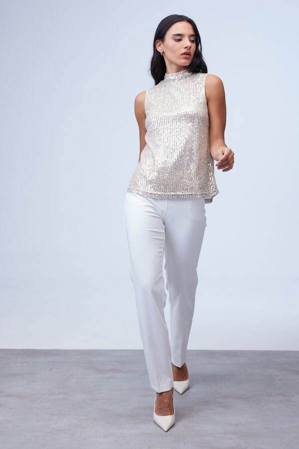Blusa Lentejuelas BEIGE