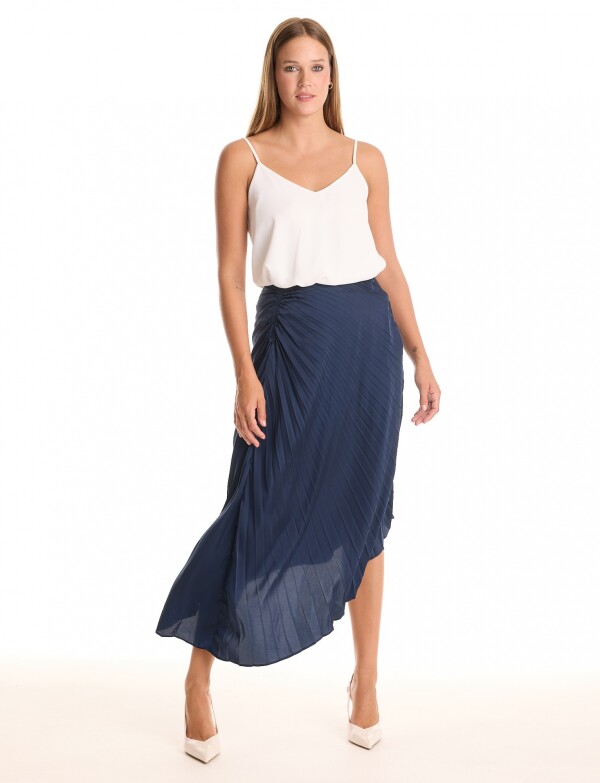 Falda Maxi Noche Pli MARINO