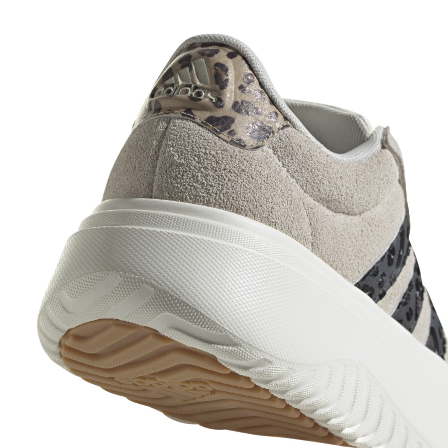 Championes de Mujer Adidas Grand Court Plataforma Gris - Blanco - Negro