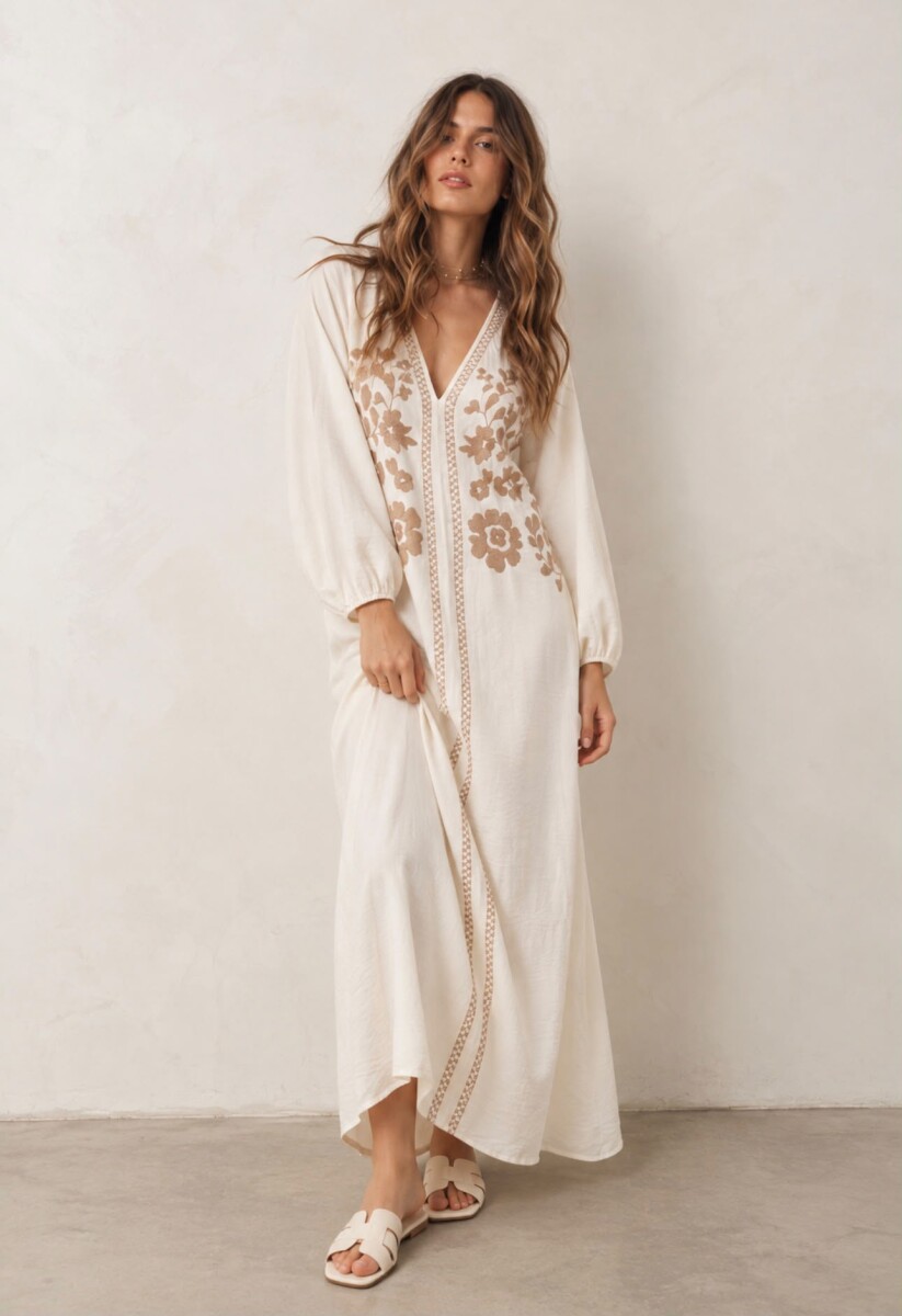 Vestido Savia - crudo 