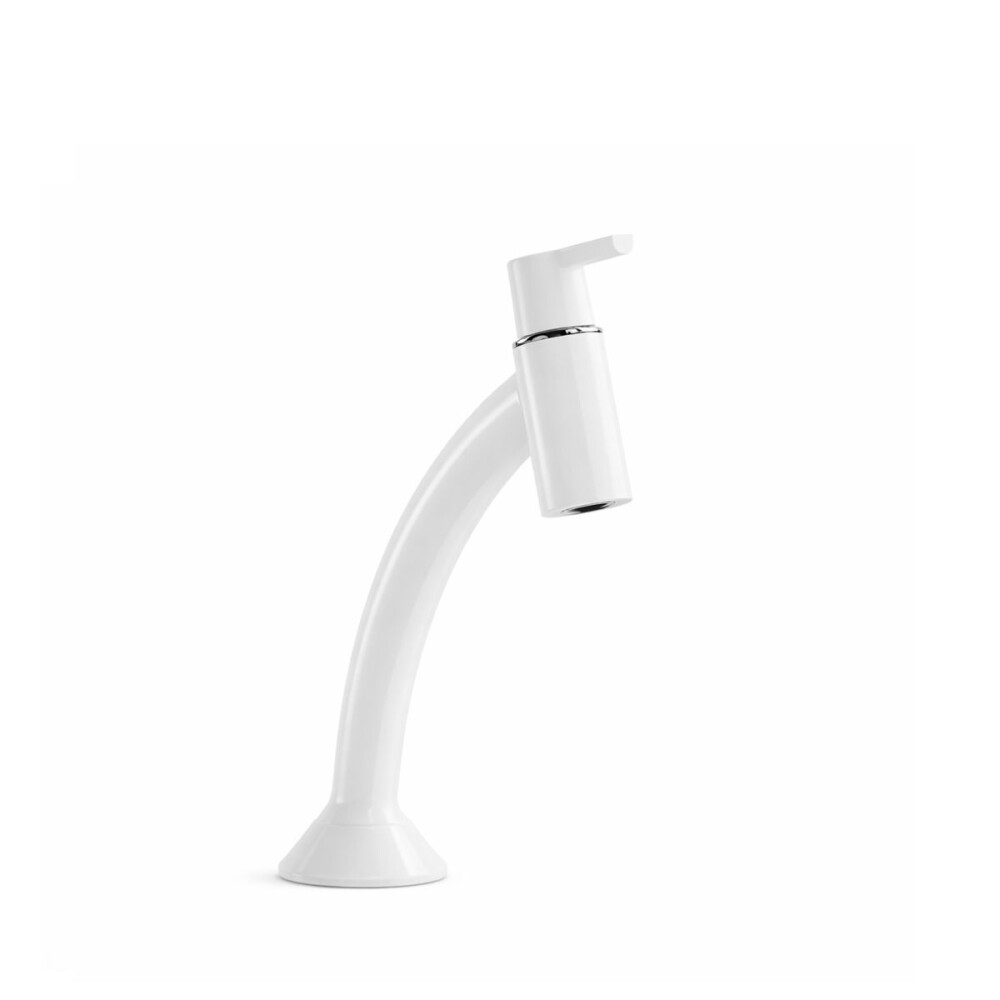 Grifería para lavatorio de agua fría de mesada Confort Blanco Blukit Grifería Para Lavatorio De Agua Fría De Mesada Confort Blanco Blukit