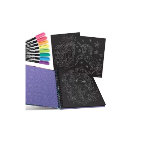 Set para dibujar hojas negras y lapiceras Set para dibujar hojas negras y lapiceras