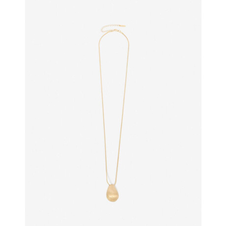 Collar Largo Con Dije Metálico Dorado