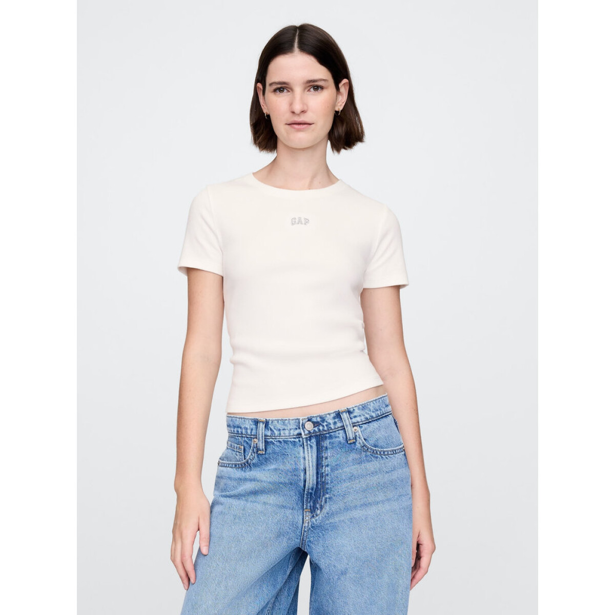 FRCH SS MOD RIB ABBRV TEE - NEW OFF WHITE 