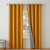 Cortina Blackout 100% Engomada Termica Set 2 Paños Tipo Lino Color Amarillo