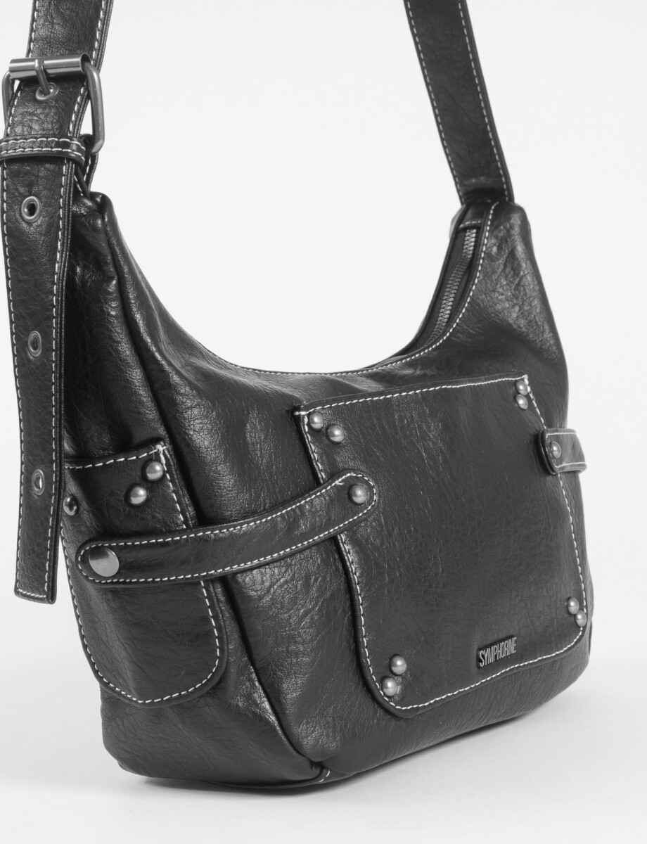 Bandolera soft bolsillo - negro 