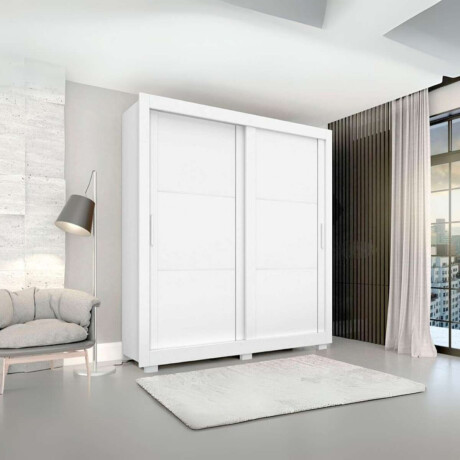Ropero 2 Puertas Corredizas Titanium Blanco