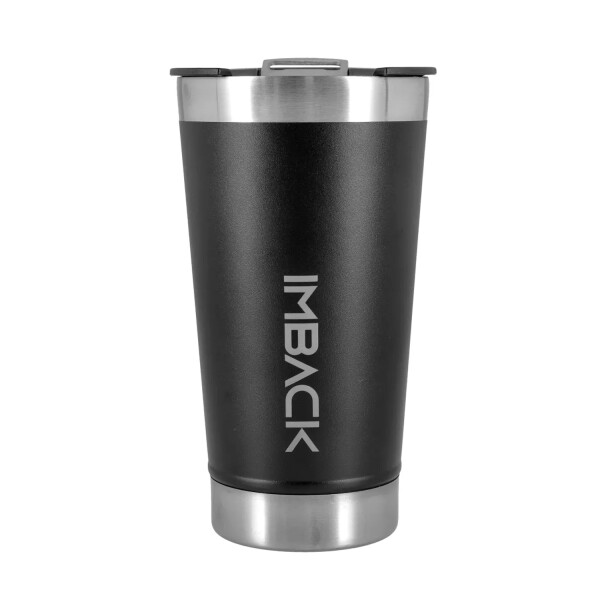 Vaso Termico De 592ml Acero Inoxidable Doble Capa Con Tapa Color Negro Vaso Termico De 592ml Acero Inoxidable Doble Capa Con Tapa Color Negro