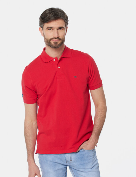 REMERA POLO LISA Rojo