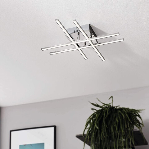 Aplique led techo c/listones cromados 24W LASANA 1 EG0856