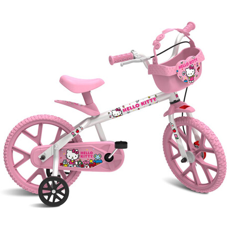 Bicicleta Rodado 14 Hello Kitty Con Canasto Y Ruedas Bicicleta Rodado 14 Hello Kitty Con Canasto Y Ruedas