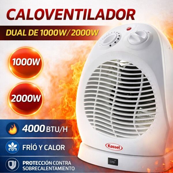 Caloventilador Oscilante Kassel Kscvo2000 2000w CALOVENTILADOR OSCILANTE KASSEL KSCVO200