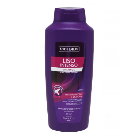 SHAMPOO VINI LADY SIN SAL 900ML LISO INTENSO SHAMPOO VINI LADY SIN SAL 900ML LISO INTENSO