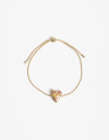Pulseras Flexibles Metal Pulsera Flexible Dije Corazón - Dorado