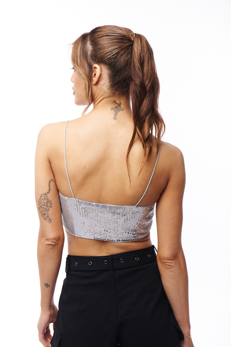 TOP IARA PLATEADO