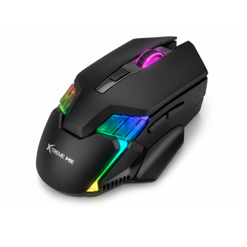 Mouse Gamer Cableado Xtrike Me Gm-110 Rgb 3600dpi 1.5m Luces Color Negro