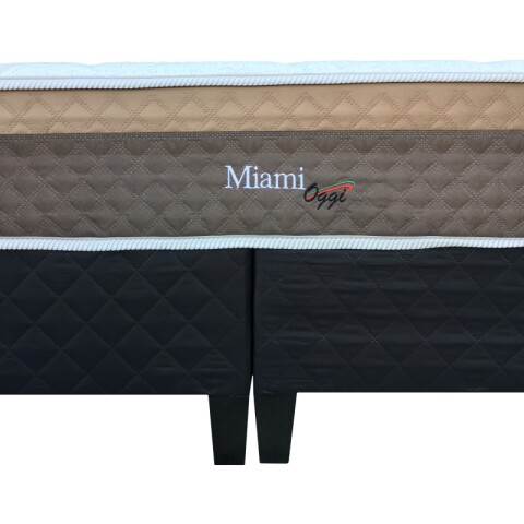 Dos Plazas Sommier Miami Espuma y Resortes con Box Doble 140 x 188 x 59 cm - 120 Kg Dos Plazas Sommier Miami Espuma y Resortes con Box Doble 140 x 188 x 59 cm - 120 Kg