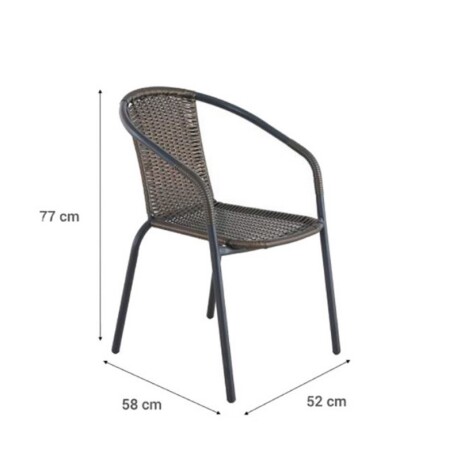 SET DE JARDIN MESA + 2 SILLAS RATTAN SINTETICO OCRE SET DE JARDIN MESA + 2 SILLAS RATTAN SINTETICO OCRE