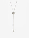 Collares Cortos Metal Collar En Y Plata 925 - Plateado