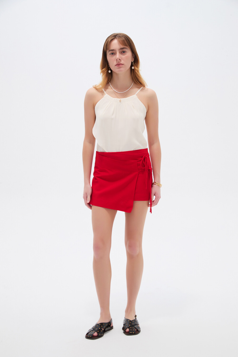 Falda Liral Rojo