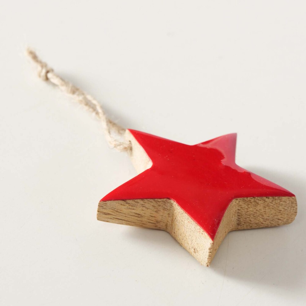 COLGANTE ESTRELLA MATERIALES-MIXTOS ROJO NAVIDAD 2063120