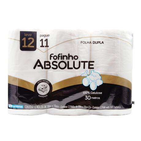 Papel Higiénico Doble Hoja 30M 12 Rollos FOFINHO (Super Blanco) Papel Higiénico Doble Hoja 30M 12 Rollos FOFINHO (Super Blanco)