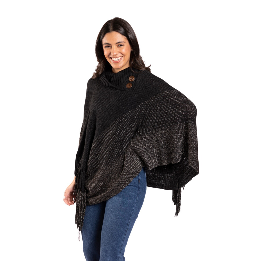 CHERRY PONCHO BLACK