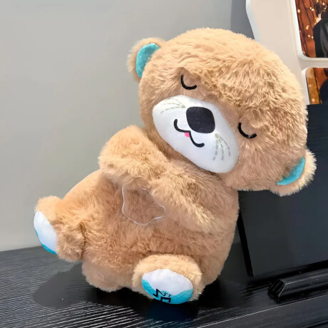 Oso de peluche con ruido blanco, luces y movimiento Marrón