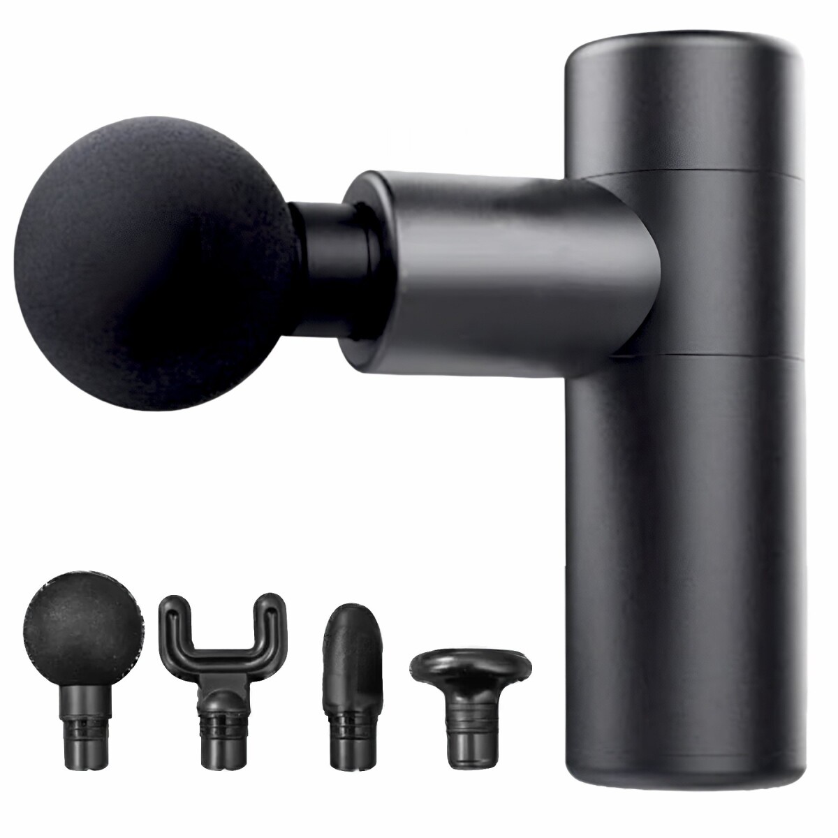 Masajeador Corporal Pistola Gun Portatil Pro 4 Cabezales Pro - Variante Color Negro 