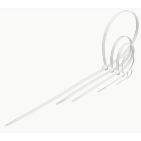 PRECINTO PLASTICO BLANCO DE 5 X 300 MM 100U Sin color