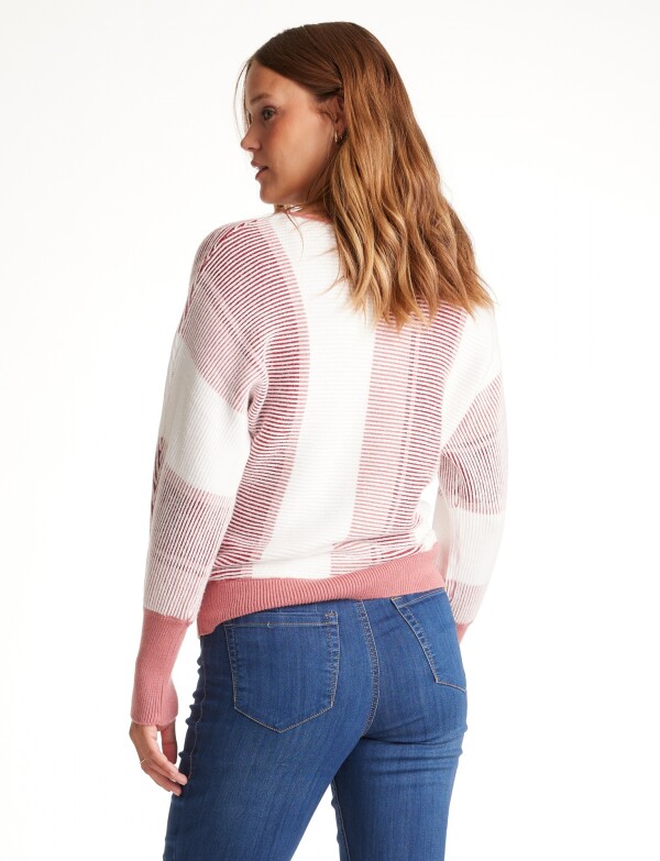 Buzo Dolman Lineas ROSA/MULTI