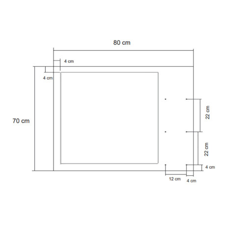 ESPEJO ANTICORROSION PARA BAÑO 80X70 AQUALIA 000