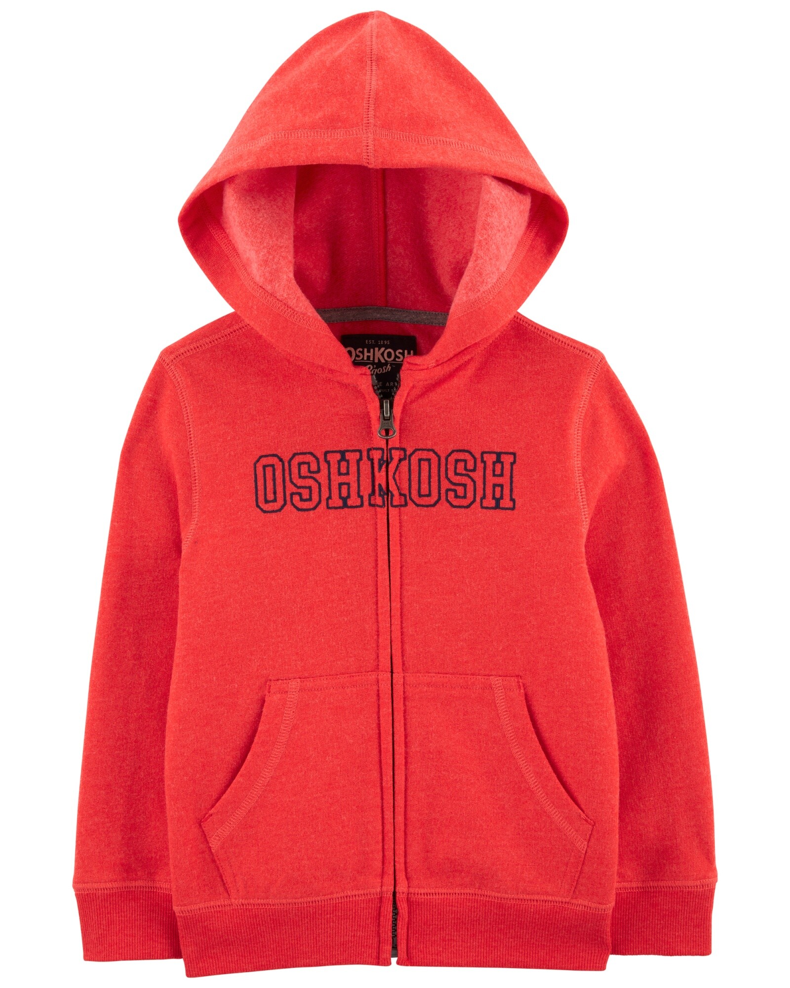 Campera de algodón con felpa con capucha y logo bordado Sin color