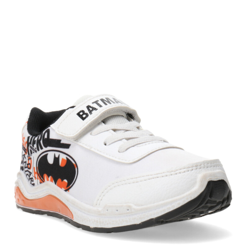 Championes Infantiles DC Batman con luces Blanco - Negro - Anaranjado