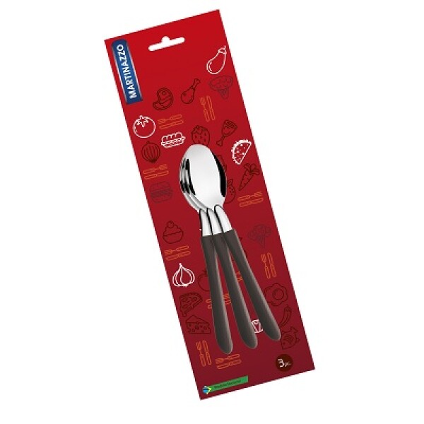 Elegance Set 3 cucharas te Negro 80345/5 Elegance Set 3 cucharas te Negro 80345/5