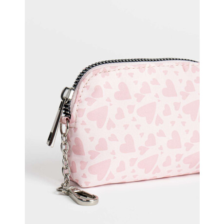 Monedero Cuerina Estampado Rosa Viejo