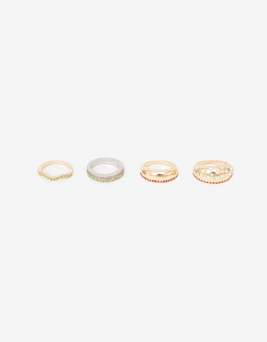 Set De Anillos Hamburguesa Foodie 