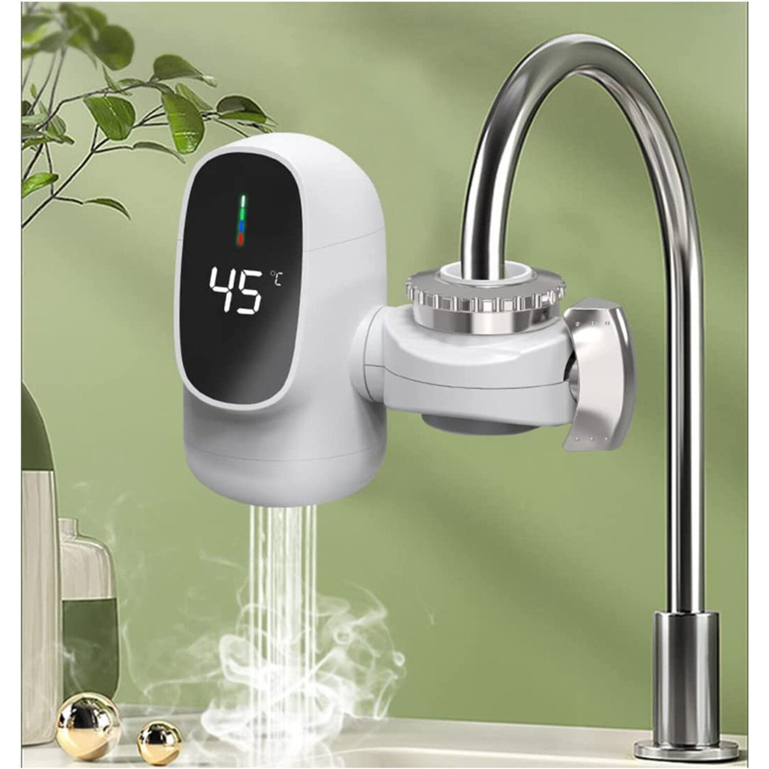 Calentador De Agua Instantáneo Canilla Display Temperatura — Atrix