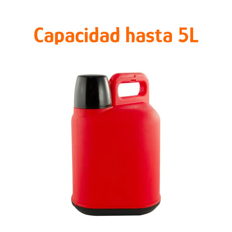 Bidón Térmico 5L Frio/Calor Tapa Manija Reforzada Portátil Rojo