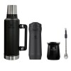 Set Stanley termo de 1.4 lt + mate + bombilla + Yerbera Negro
