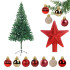Kit Arbol Completo + Adornos Chirimbolos Decoracion Navideña Variante Color Rojo