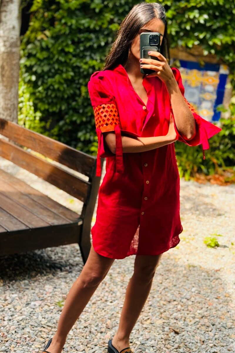 Vestido Puño Rojo